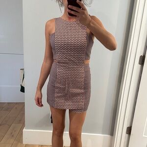 Zara Black and White Patterned Dress